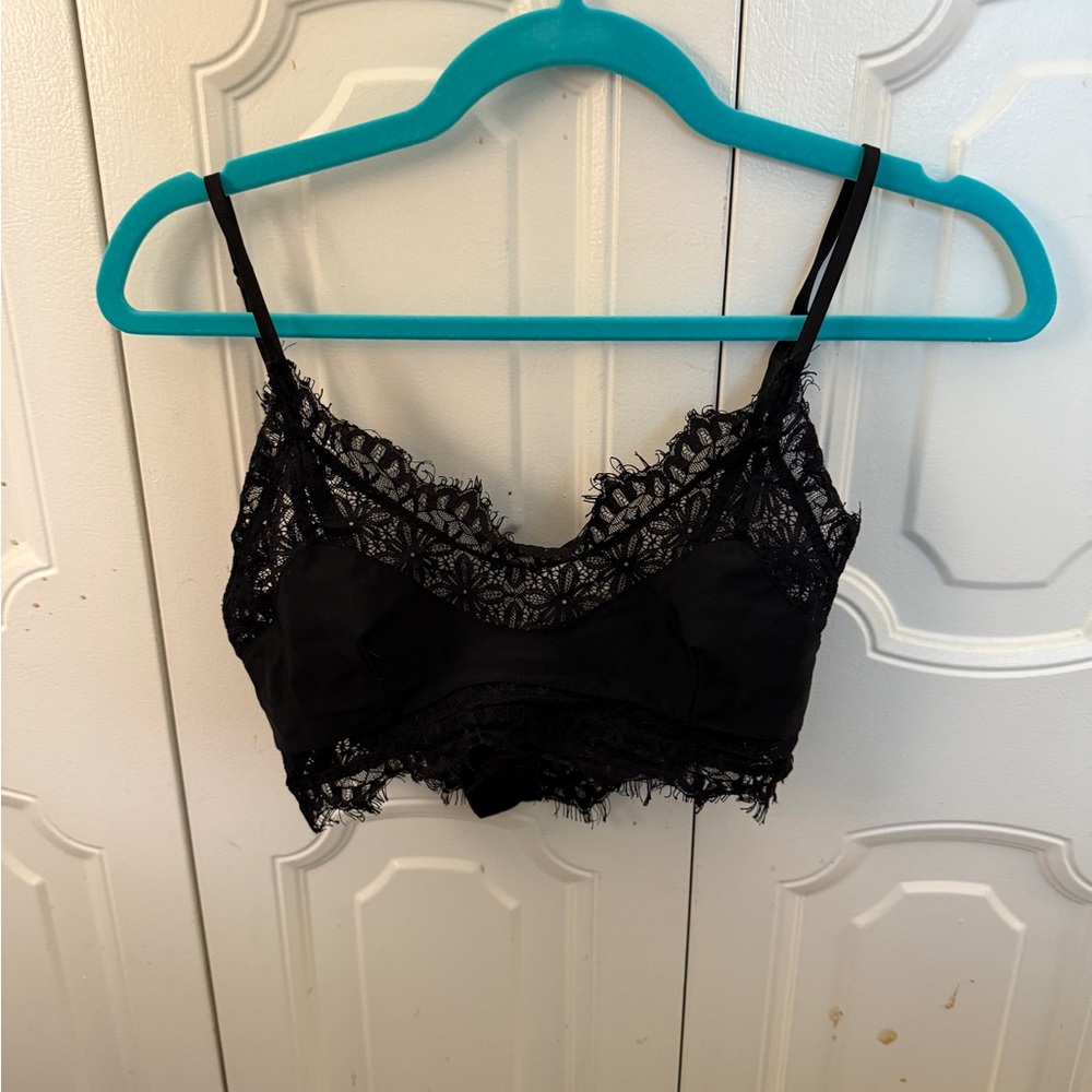 Vintage Small For Love And Lemons Black Lace Bralette